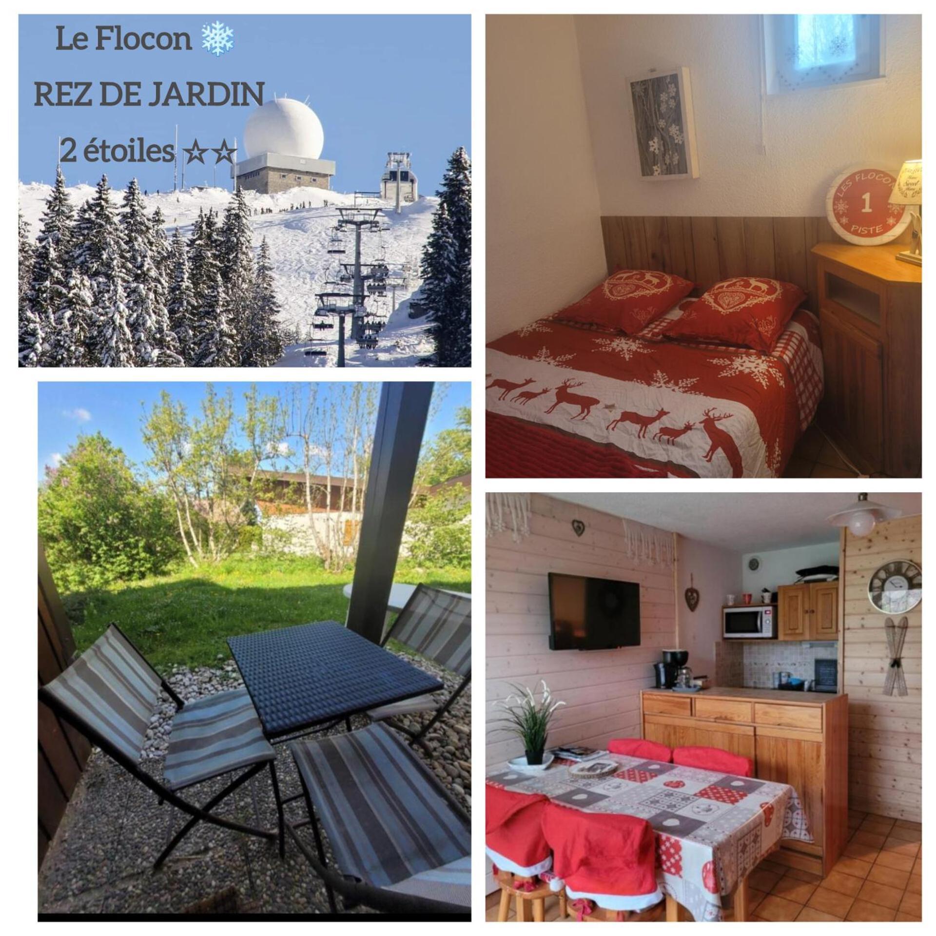 Appartement Le Flocon, Joli Petit Cocon 4 Pers En Rez De Jardin Draps Inclus Ле-Русс Экстерьер фото