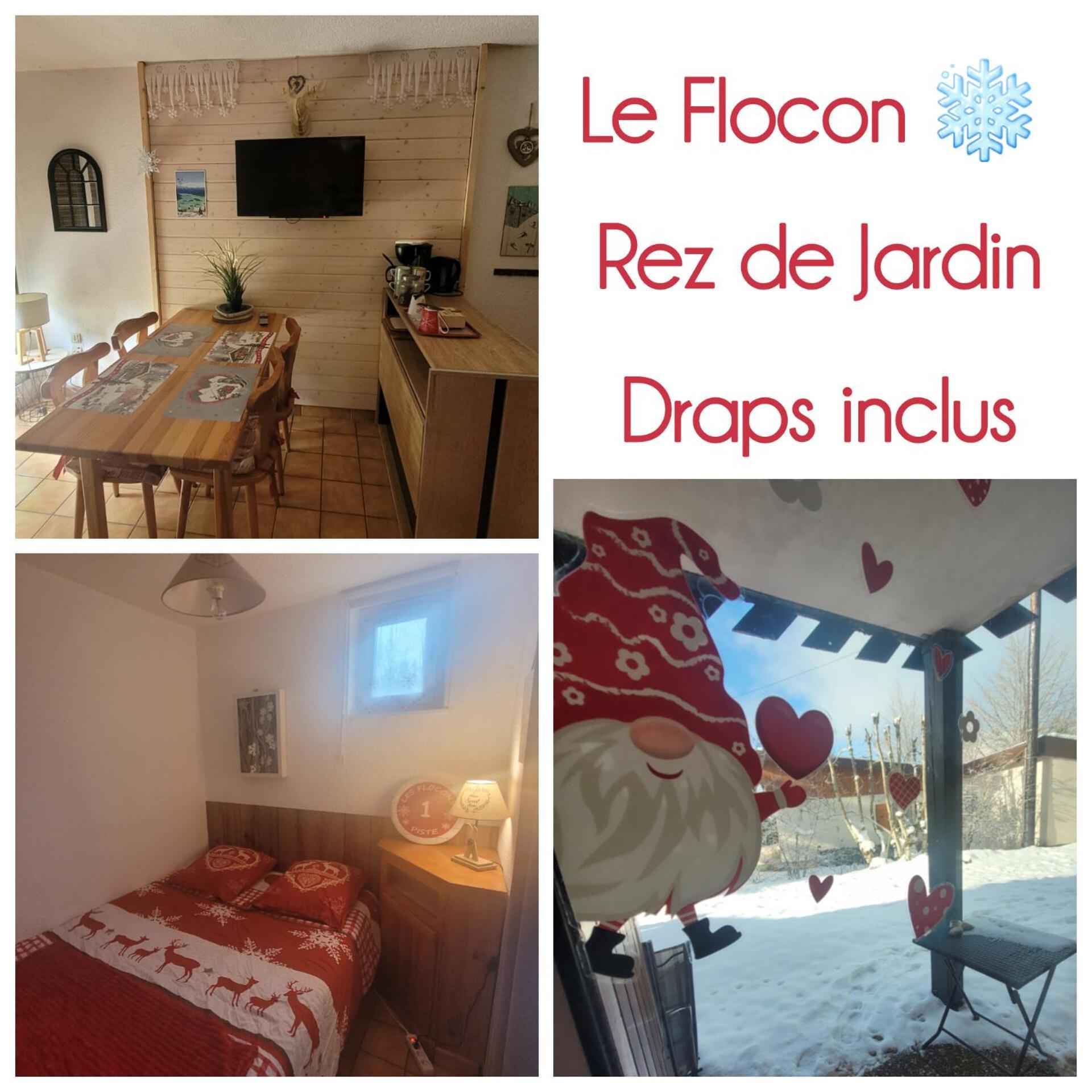 Appartement Le Flocon, Joli Petit Cocon 4 Pers En Rez De Jardin Draps Inclus Ле-Русс Экстерьер фото